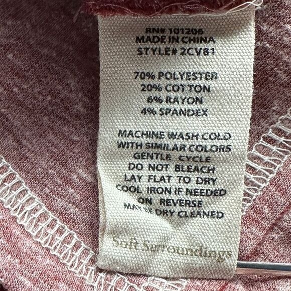 EUC Soft Surroundings Brinley Cowl Mock Neck Oversized Tunic Top Heather Pink XS - Picture 7 of 15